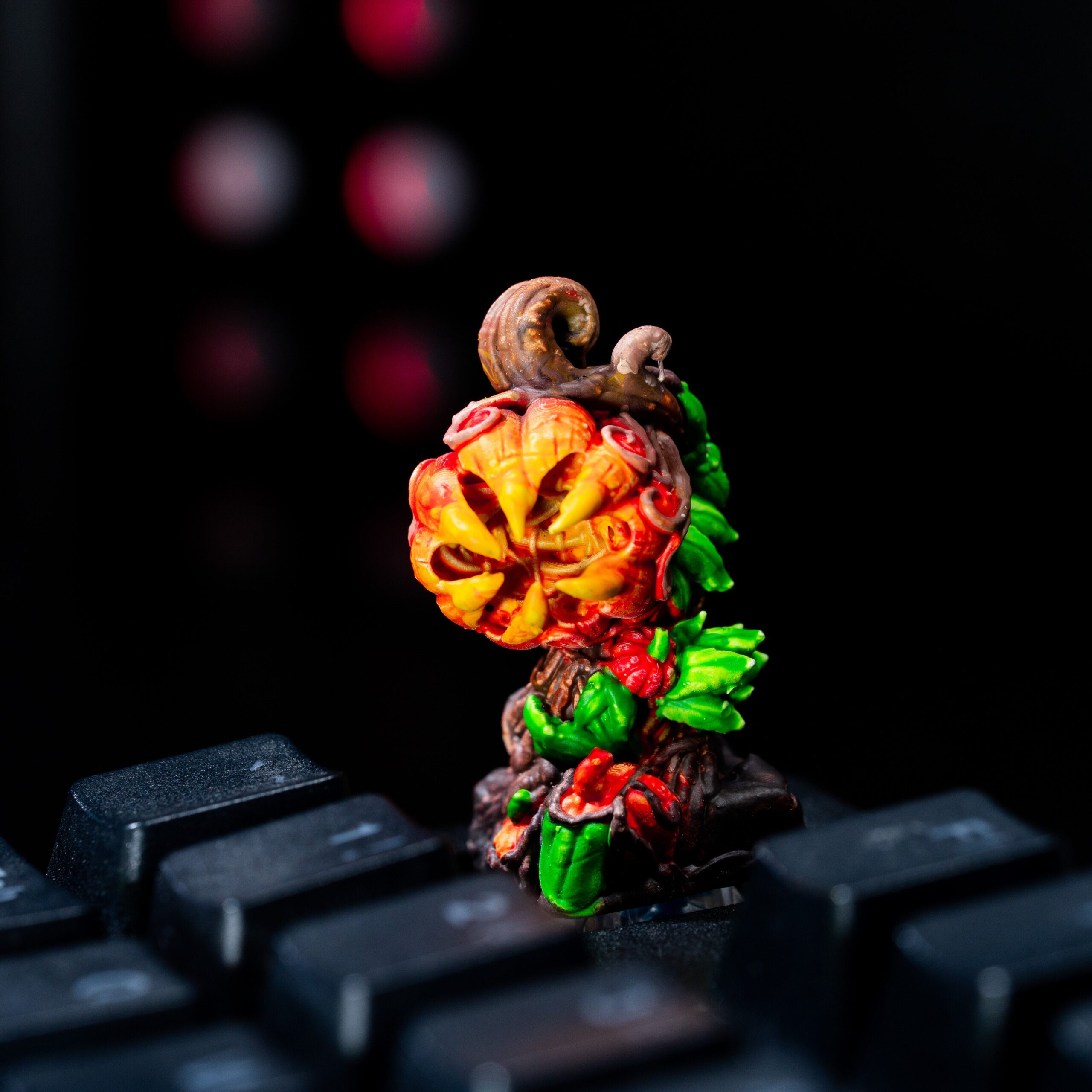Halloween Creepy Pumpkin Artisan Keycap - Breakwooden BR2812